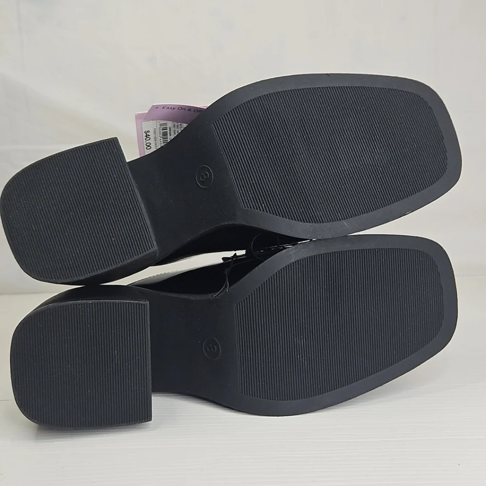 WILD FABLE Women's Eileen MuleHeel Chunky Block Elegant Platform Black Sz 8